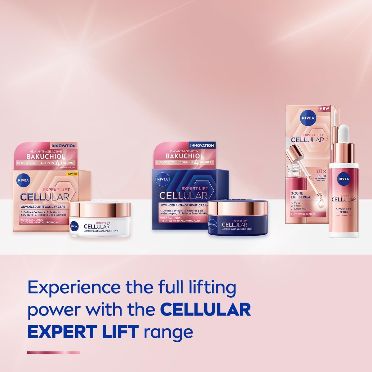 NIVEA Ultimate Lift Solution Bundle set 50ml, 50ml, 30ml