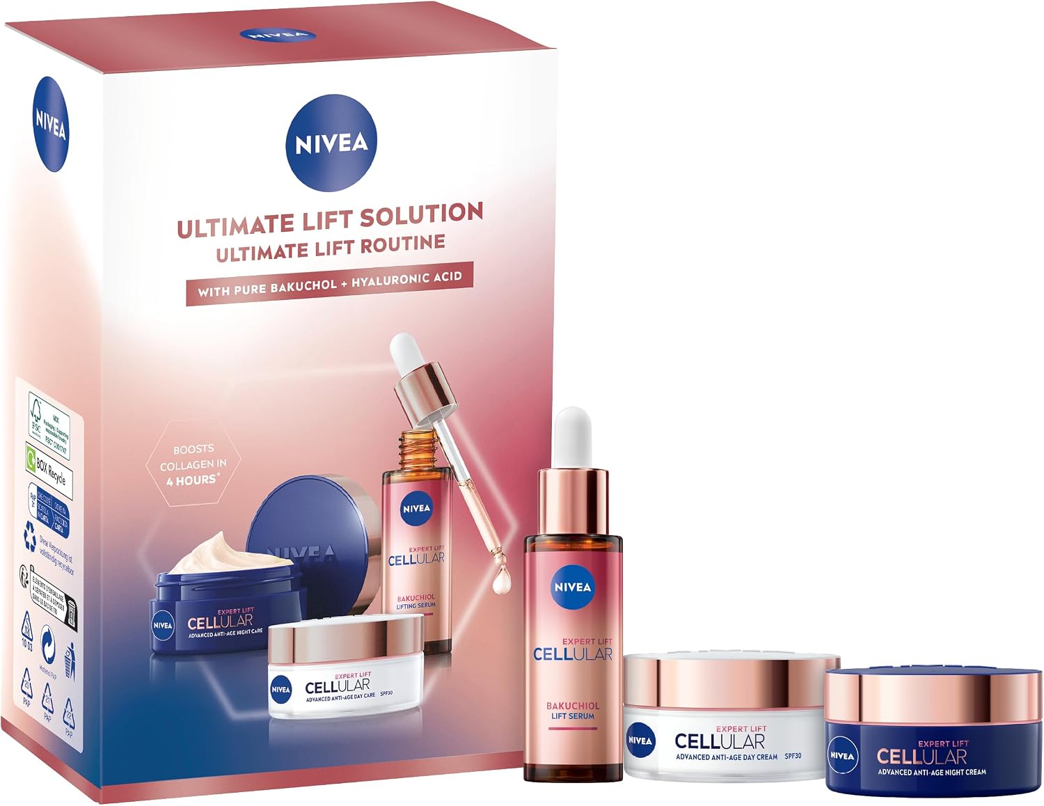 NIVEA Ultimate Lift Solution Bundle set 50ml, 50ml, 30ml