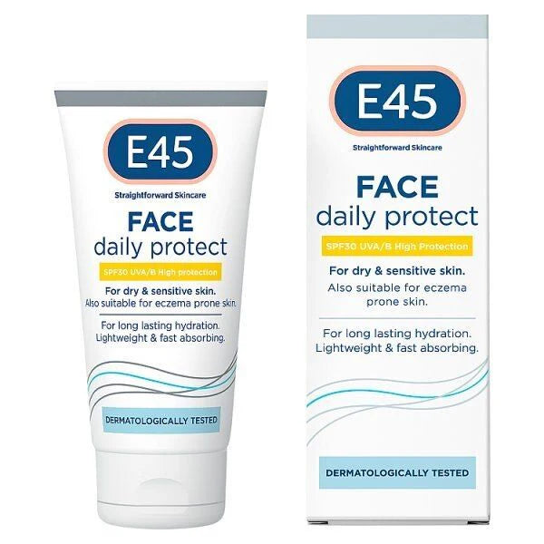 E45 Daily Protect Face Moisturiser Spf30 For Dry Skin 50ml