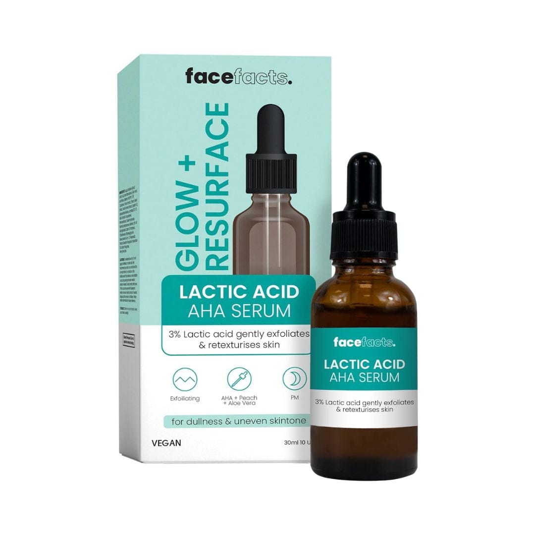 Face Facts Glow & Resurface Lactic Acid Aha Serum 30ml