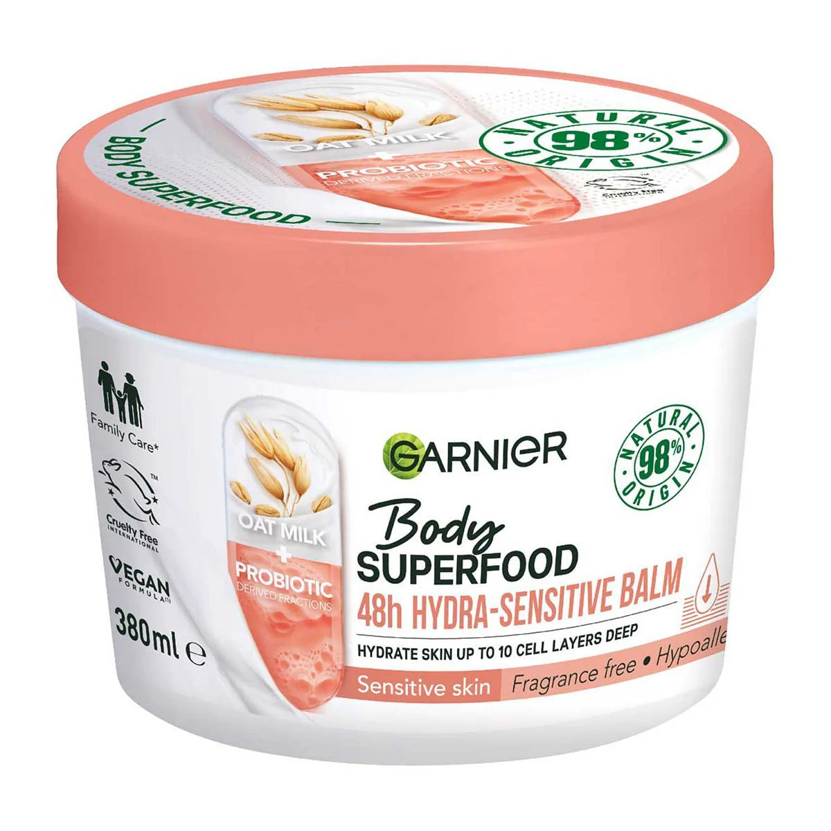 Garnier Body Superfood, Nourishing Body Cream Oat Milk And Probiotic 380ml