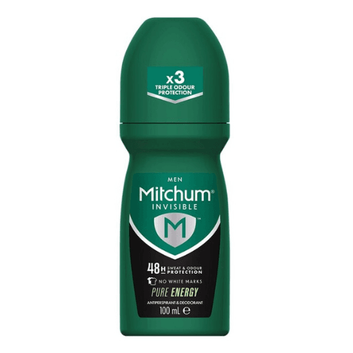 Mitchum Invisible Men Roll-on, Pure Energy 100ml