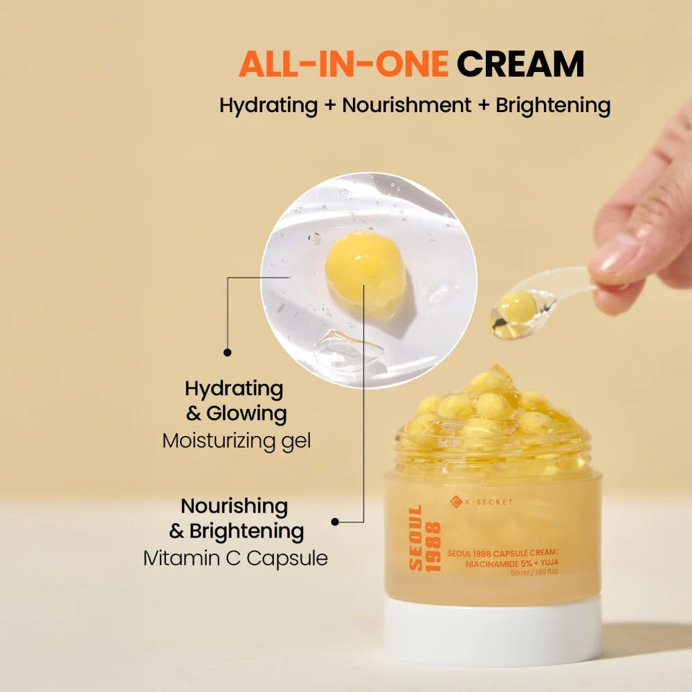 KSECRET Capsule Cream : Niacinamide 5% + Yuja 50ml