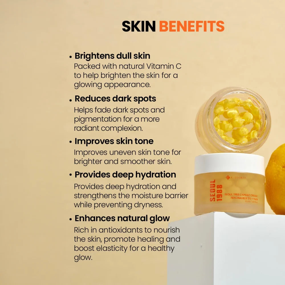 KSECRET Capsule Cream : Niacinamide 5% + Yuja 50ml