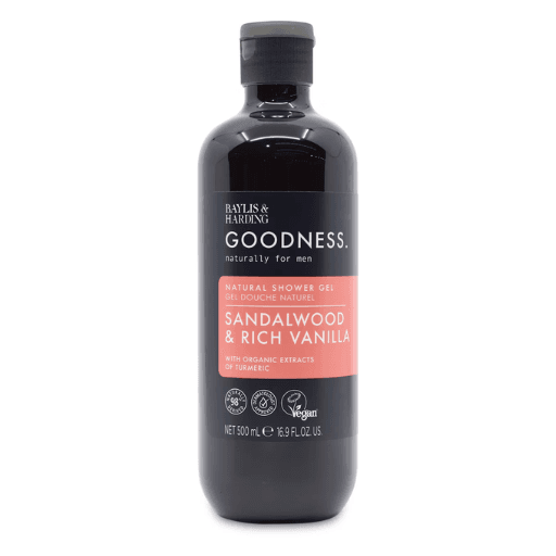 Baylis & Harding Goodness Men's Sandalwood & Vanilla Natural Shower Gel, 500ml