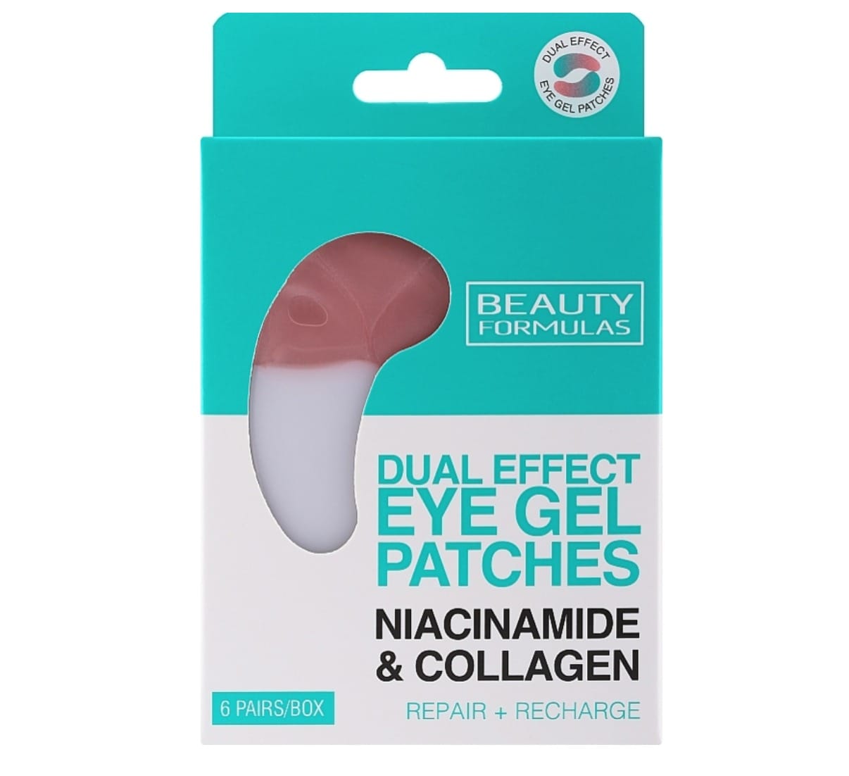 Beauty Formulas Niacinamide and Collagen Dual Effect Eye Gel Patches 6 Pairs