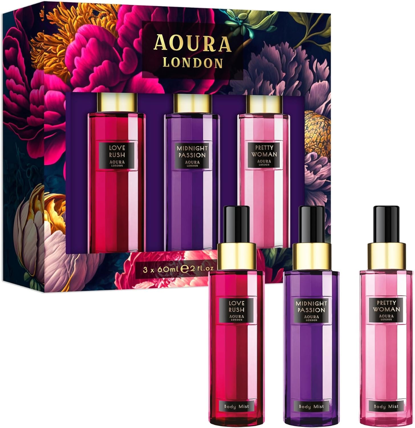 Aoura London Trio Body Mist Gift Set