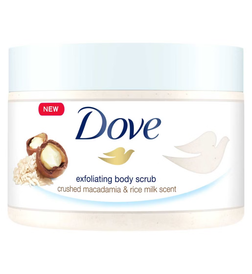 Dove Body Scrub Crushed Macadamia & Rice Milk 225ml