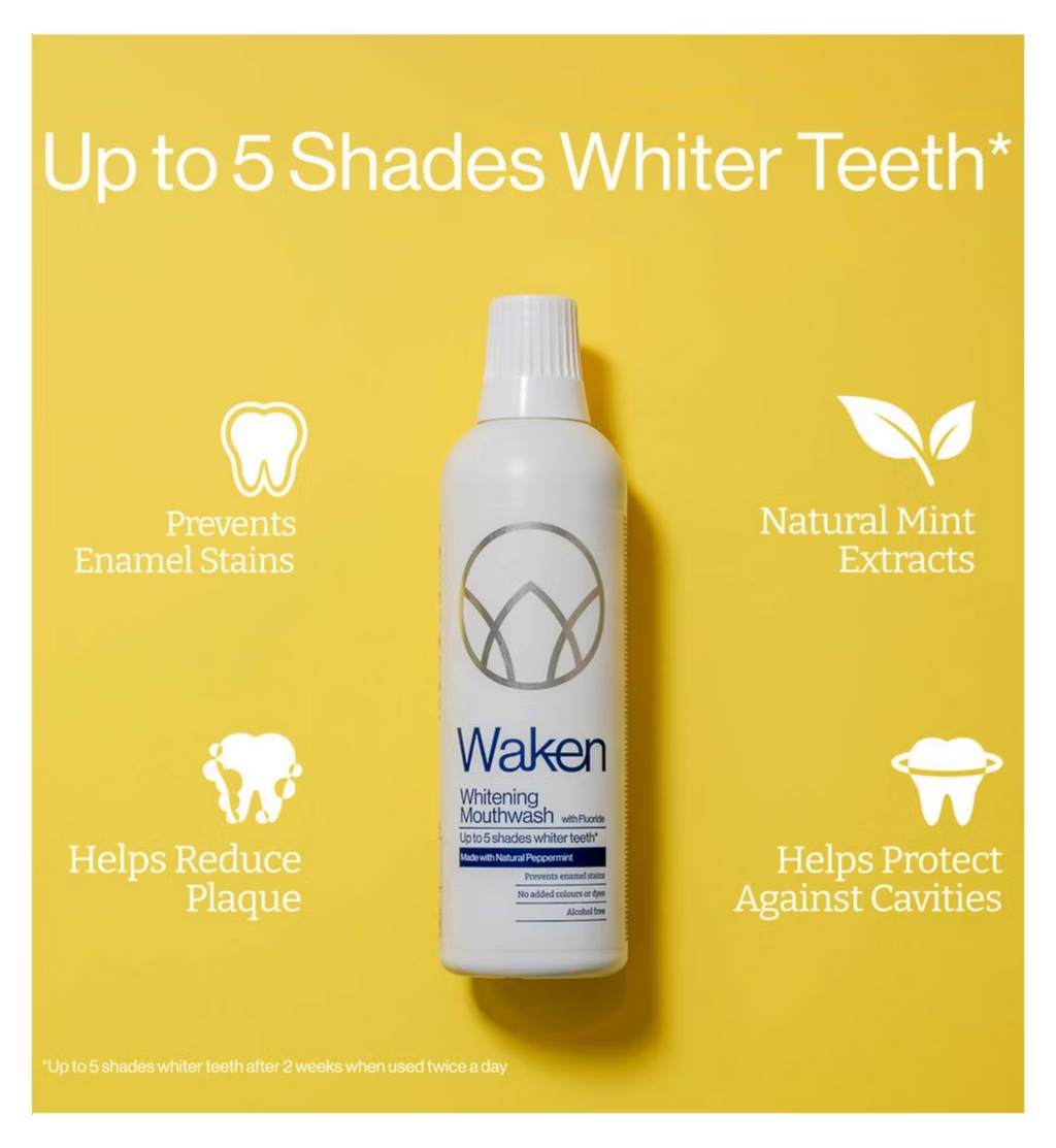 Waken Whitening Mouthwash Natural Peppermint 500ml