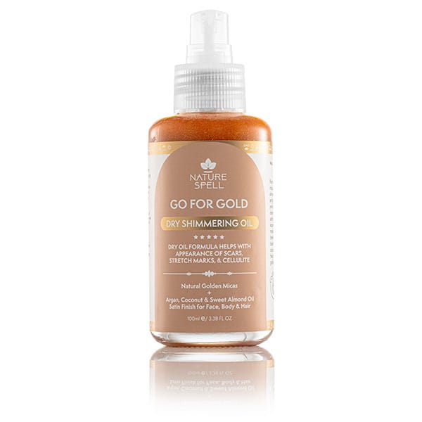 Nature Spell Go For Gold Dry Shimmering Oil Pump 100ml