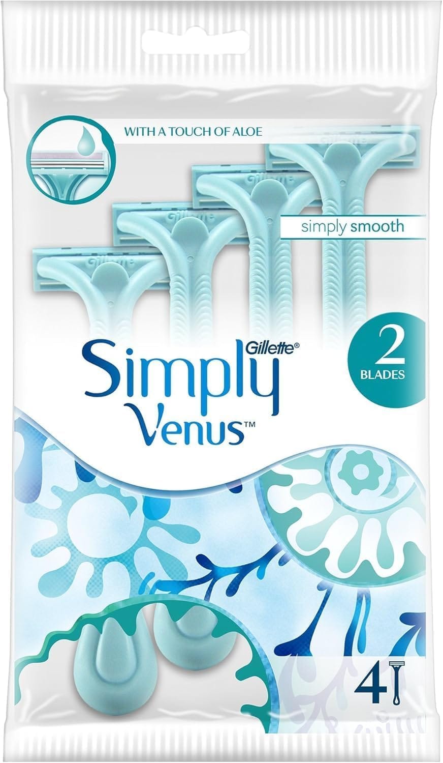 Gillette Simply Venus Razor 2 blades X4