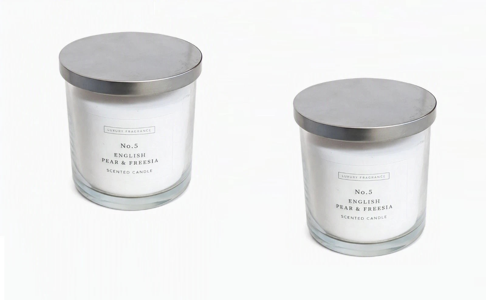 Luxury Fragrance No.5 English Pear & Freesia Scented Candle 360g