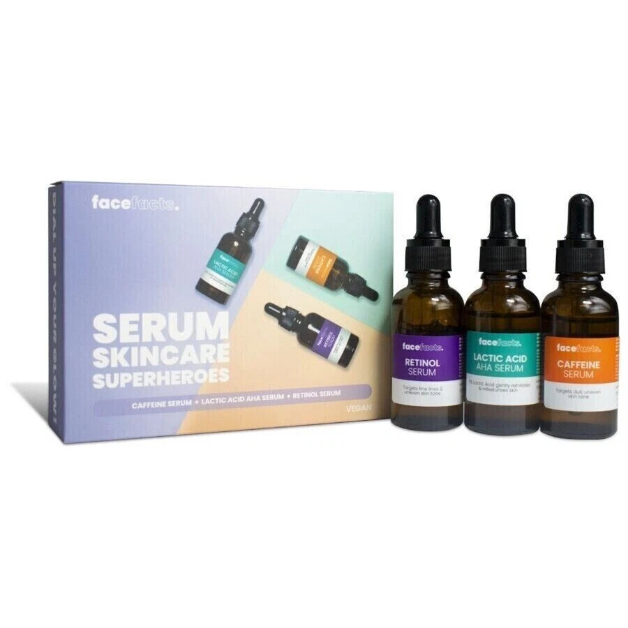 Face Facts Facial Serum Skincare Superheroes Gift Set 30ml X3 per box X3 BOXES