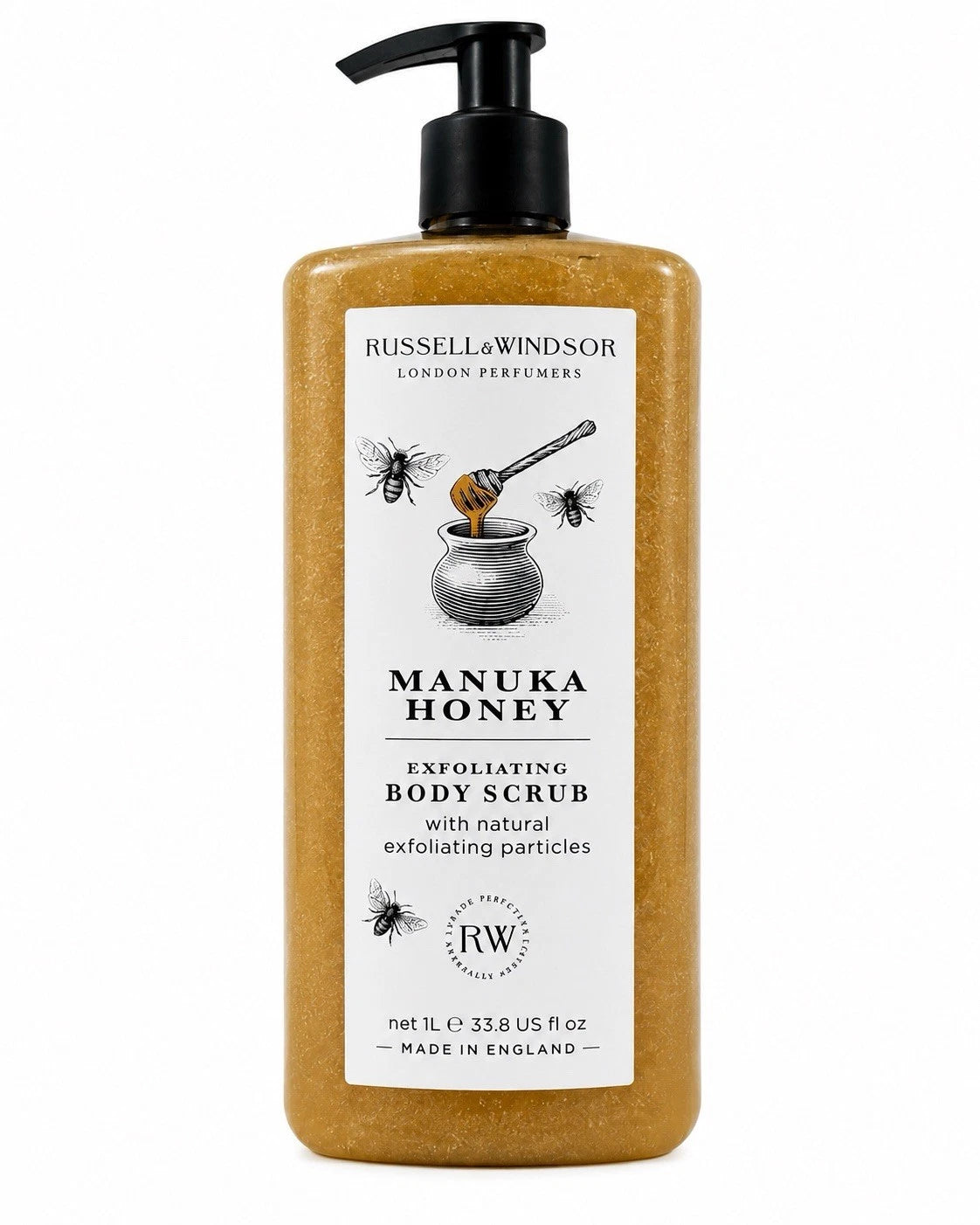 Russel & Windsor Manuka Honey Exfoliating Body Scrub - 1L