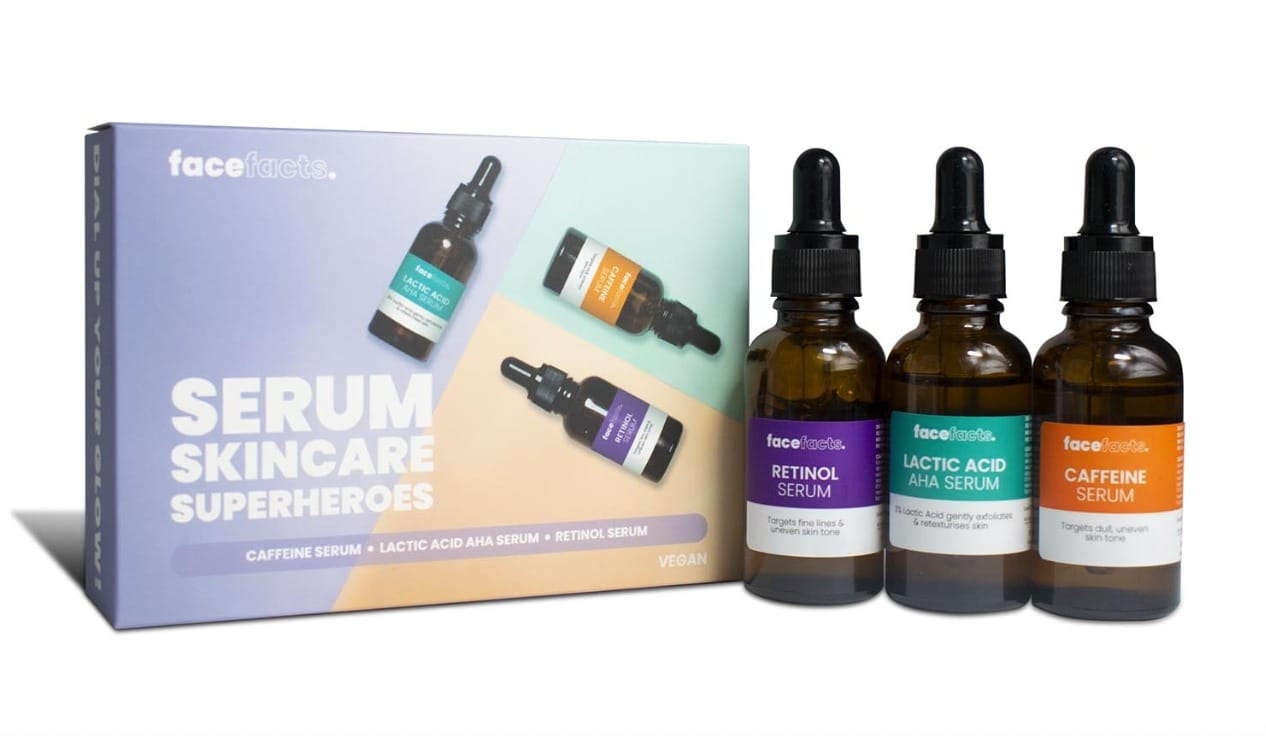 Face Facts Facial Serum Skincare Superheroes Gift Set 30ml (x3)